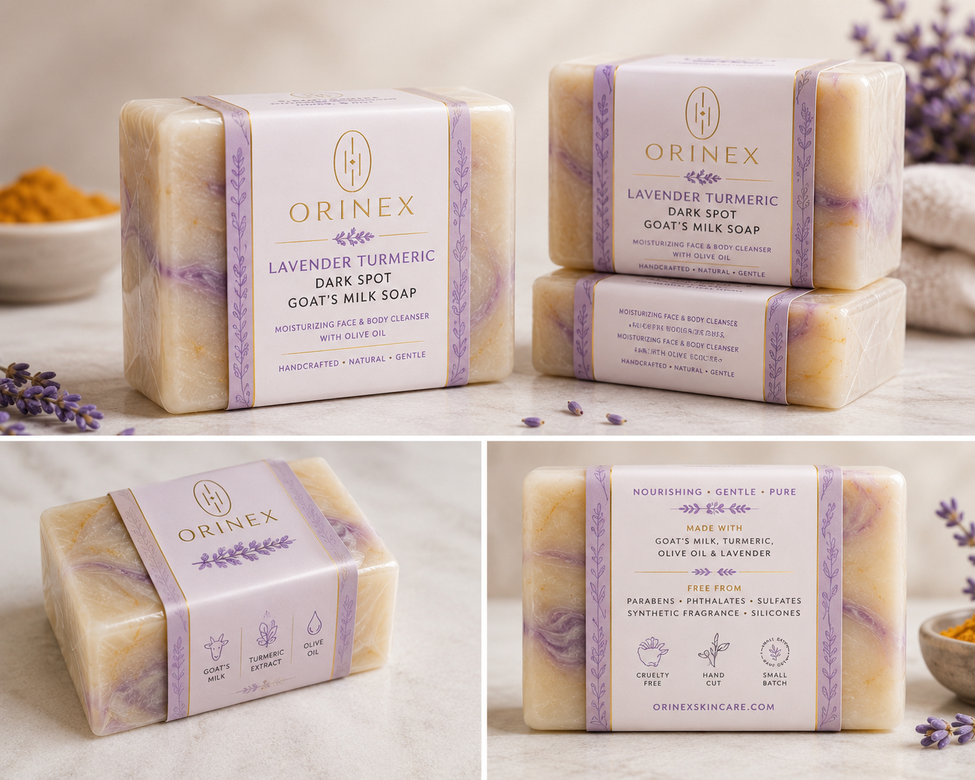 Lavender Turmeric Dark Spot Goat's Milk Soap