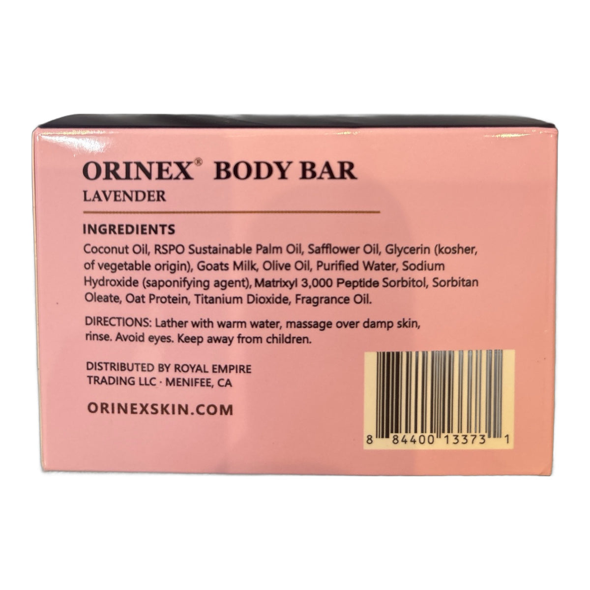 ORINEX Lavender Cream Peptide Firming Body Bar — 2 Pack