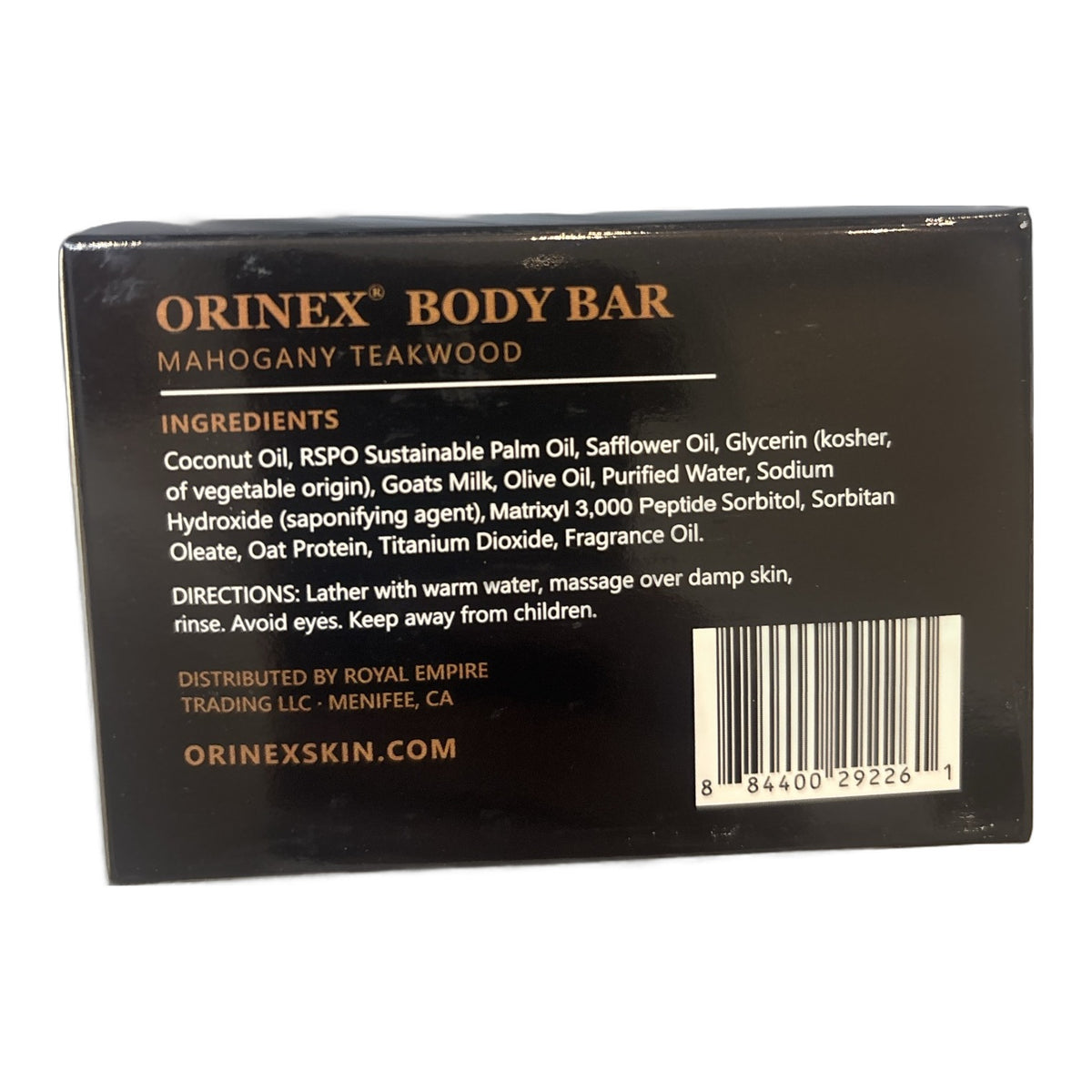 ORINEX Mahogany Teakwood Peptide Firming Body Bar — 2 Pack