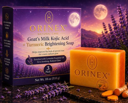 ORINEX Goat's Milk Kojic Acid + Turmeric Brightening Soap