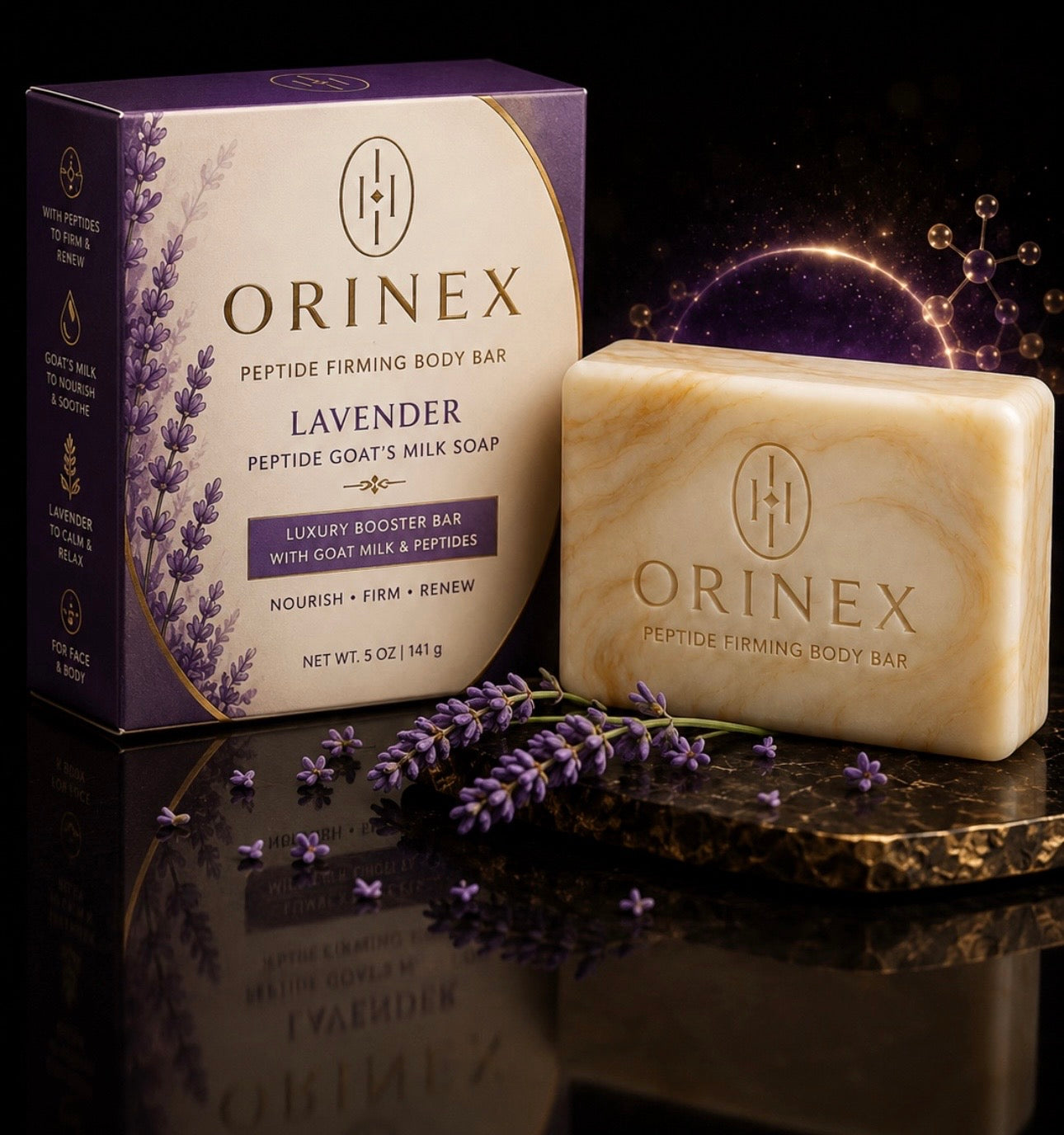 ORINEX Lavender Peptide Firming Body Bar — Women's