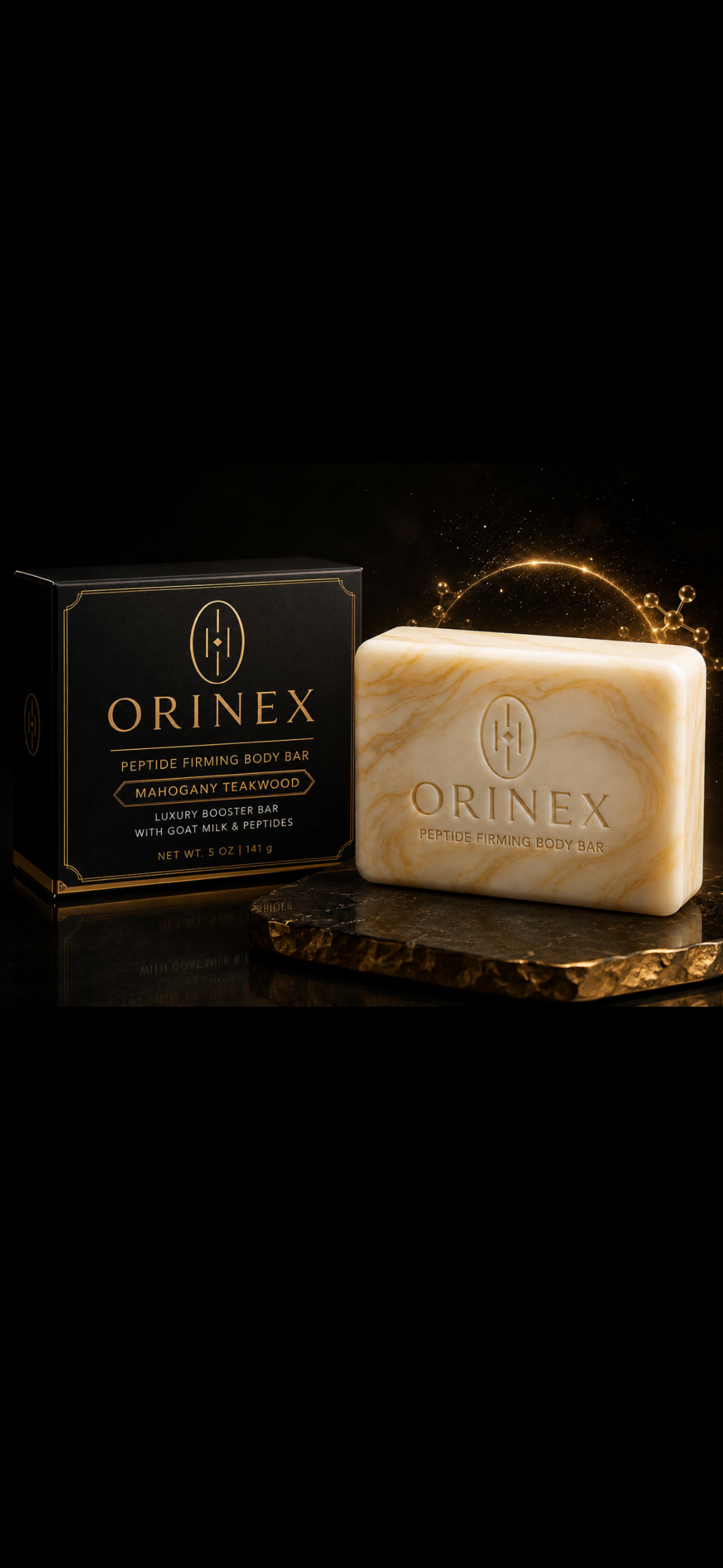 ORINEX Mahogany Teakwood Peptide Firming Body Bar — Men's