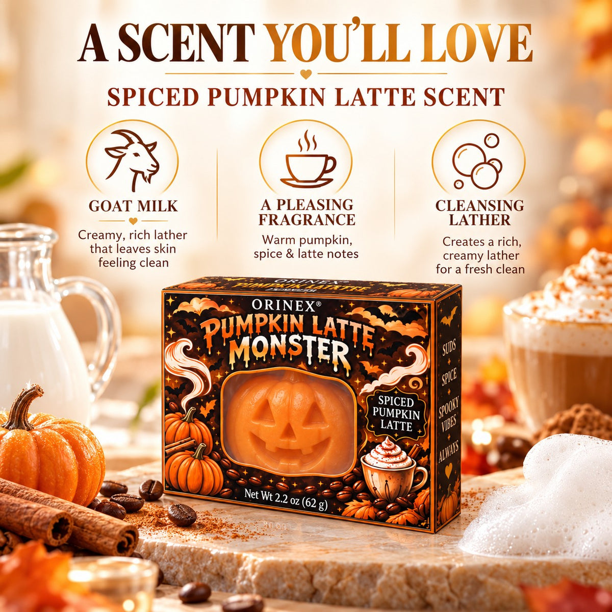 ORINEX Pumpkin Latte Monster spiced pumpkin latte scent