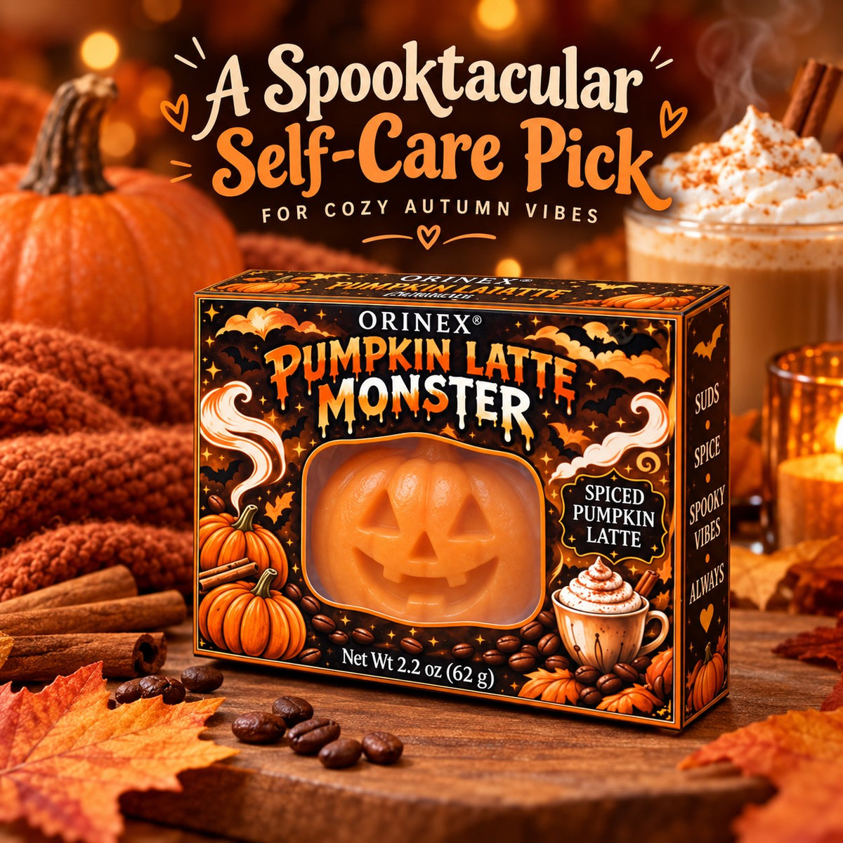 ORINEX Pumpkin Latte Monster spooktacular self-care pick